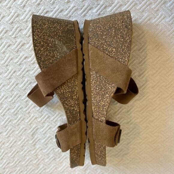Brown Suede Women's Sandals - Picture 6 of 14
